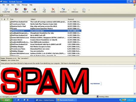 Introduction Spam in Society Email Spam IM Spam Text Spam Blog Spamming Spam Blogs.