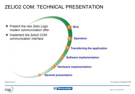 ZELIO2 COM: TECHNICAL PRESENTATION