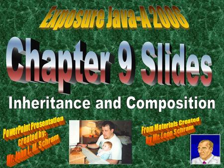 Inheritance Inheritance is the process of using features (both attributes and methods) from an existing class. The existing class is called the superclass.