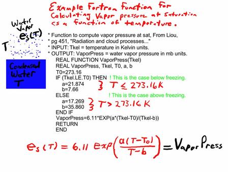 USE THESE VALUES. e(T) = e s (T Dew ) PRACTICE WITH STABILITY.