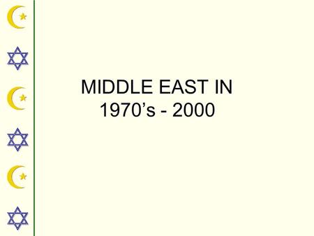 MIDDLE EAST IN 1970’s - 2000. IRAN – Shi’ite Reza Pahlavi was Shah of Iran (monarchy)Reza Pahlavi was Shah of Iran (monarchy) – enjoyed “special privileges”