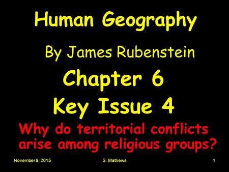 Human Geography By James Rubenstein