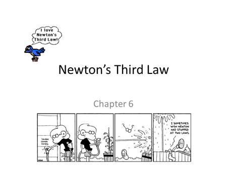 Newton’s Third Law Chapter 6.