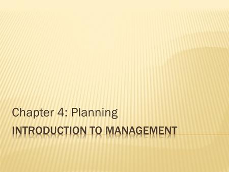 Introduction to Management