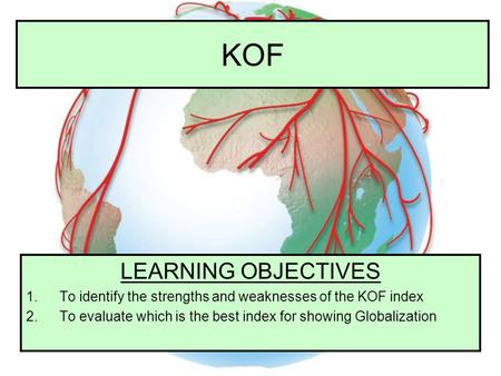 KOF LEARNING OBJECTIVES