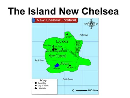 The Island New Chelsea. Factors Contributing to Climate Location: 30S, 165E Ocean Currents: East Australia Unique Physical Features: Mountain range Wind.