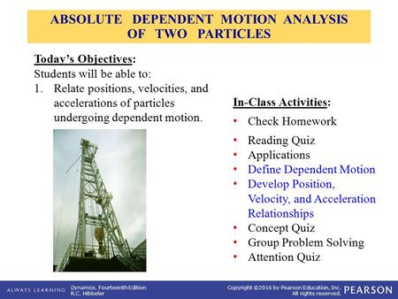 ABSOLUTE DEPENDENT MOTION ANALYSIS OF TWO PARTICLES