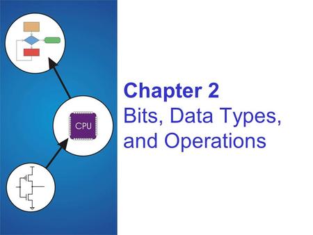 Chapter 2 Bits, Data Types, and Operations. 2-2 How do we represent data in a computer? At the lowest level, a computer is an electronic machine. works.