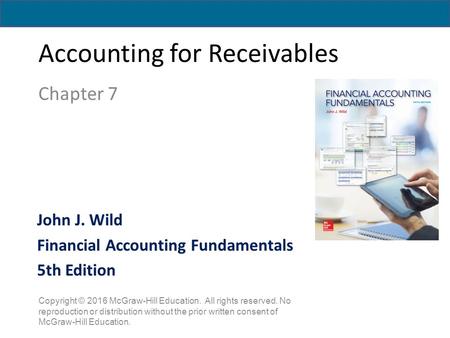 Accounting for Receivables