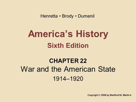 America’s History Sixth Edition