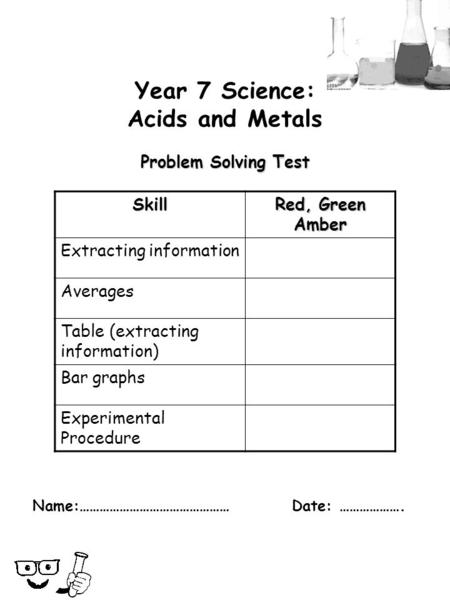 Year 7 Science: Acids and Metals