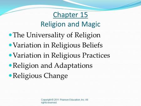 Chapter 15 Religion and Magic