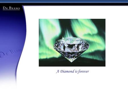 De Beers A Diamond is forever.