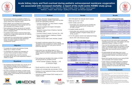 Acute kidney injury and fluid overload during pediatric extracorporeal membrane oxygenation are associated with increased mortality: a report of the multi-centre.