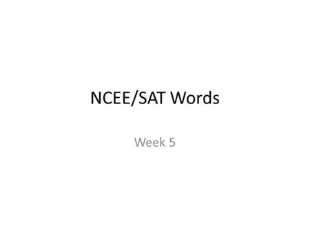 NCEE/SAT Words Week 5. Roots of the Day: VID vs. SPEC VID- [VIS-] = see (from Latin videre = to see) SPEC- [SPIC-, SPECT-] = look at, examine (from Latin.