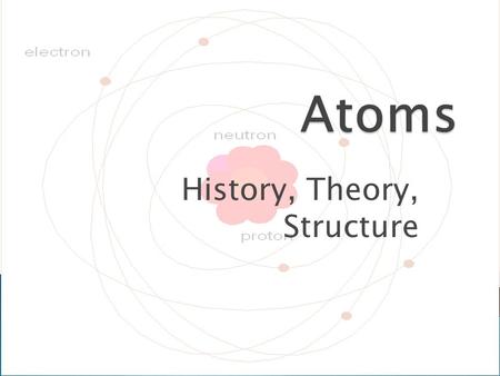 History, Theory, Structure.  How can we describe something we can’t even see?  Compare to Black Box Experiment  Can’t see internal structure 