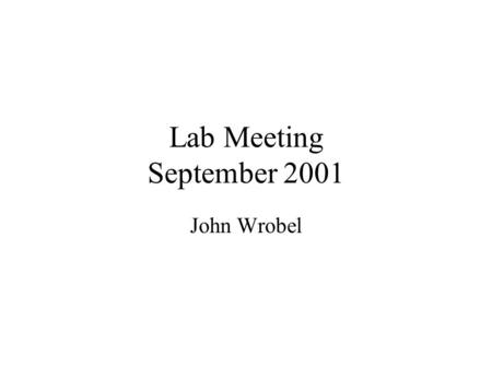 Lab Meeting September 2001 John Wrobel. Outline Tour of HIV-1 RT DNA polymerization reaction  pol “THE MOVIE” Role of AA residues in HIV-1 RT database.