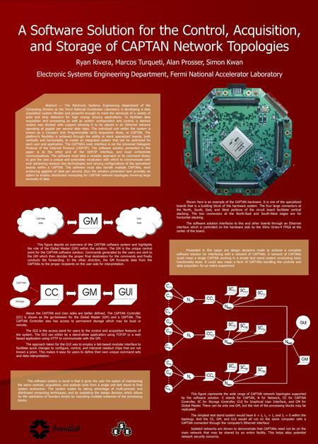 A Software Solution for the Control, Acquisition, and Storage of CAPTAN Network Topologies Ryan Rivera, Marcos Turqueti, Alan Prosser, Simon Kwan Electronic.