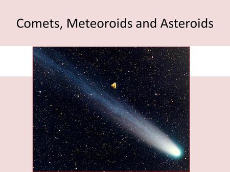 Comets, Meteoroids and Asteroids