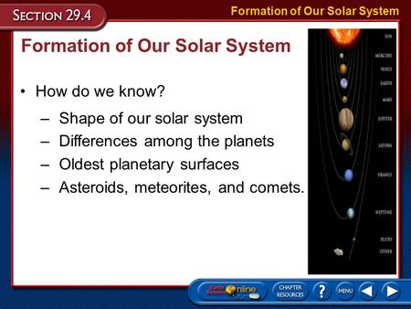 Formation of Our Solar System