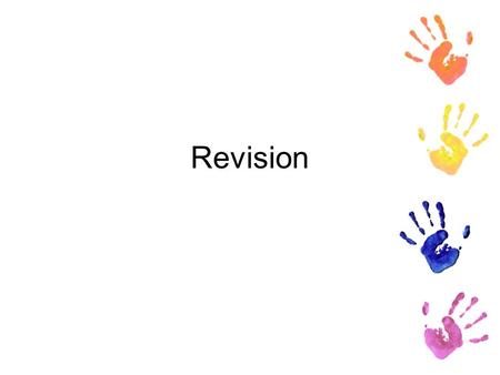 Revision.  Safety / security needs  Sense of belonging  Self-esteem needs  Cognitive needs  Aesthetic needs  Self-actualisation needs.