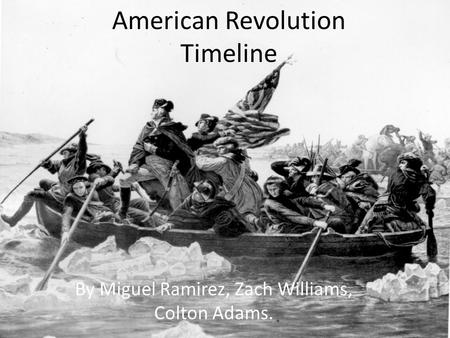 American Revolution Timeline