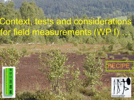 Context, tests and considerations for field measurements (WP I) … RECIPE.