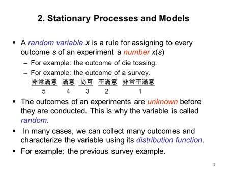 2. Stationary Processes and Models