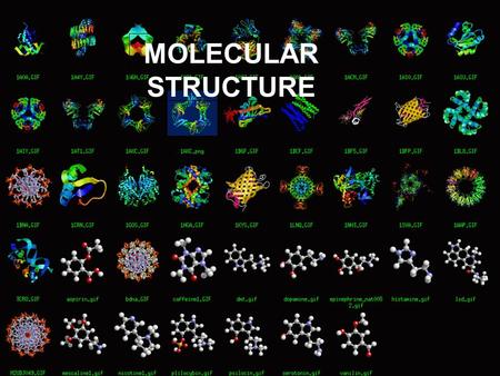 MOLECULAR STRUCTURE. Copyright © Houghton Mifflin Company. All rights reserved. 13a–2 A computer representation of K 3 C 60, a superconducting substance.