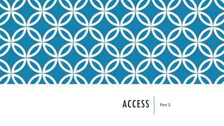 ACCESS Part 2. OBJECTIVE  Use the Query Wizard.  Work with data in a query.  Use Query Design View.  Sort and find data.  Filter data Apply AND criteria.