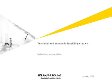 January 2009 Technical and economic feasibility studies Methodology and useful tools.