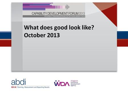 What does good look like? October 2013. Where’s the greatest challenge? OBSERVABLE performance and behaviour indicators  Unacceptable, acceptable, exceptional.