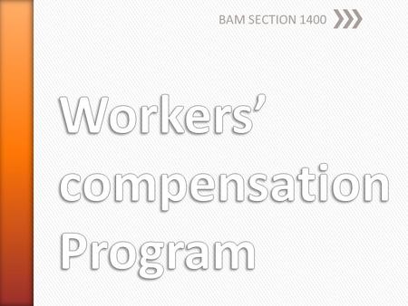 BAM SECTION 1400. » Every employer in CA » Including the STATE ˃Legally uninsured ˃Labor Code §3700 ˃Purchase a yearly policy ˃Participate in Master Agreement.