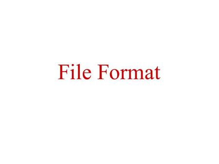 File Format. Graphics file Format GIF (Graphics Interchange Format) JPEG (Joint Photographic Experts Group) PNG (Portable Network Graphics) TIFF (Tag.