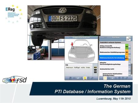 EReg 2010 - The German PTI Database / Information System2010-05-06Folie 1.