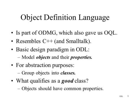 Object Definition Language