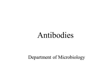 Department of Microbiology