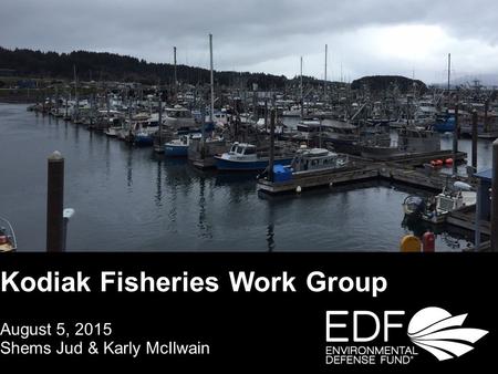 Kodiak Fisheries Work Group August 5, 2015 Shems Jud & Karly McIlwain.