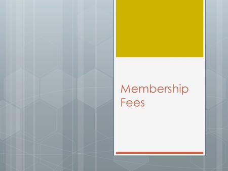 Membership Fees. Development of the spreadsheet  I first created my table in order to accommodate the information I had been given. The table includes.