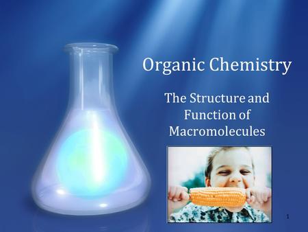 1 Organic Chemistry The Structure and Function of Macromolecules.