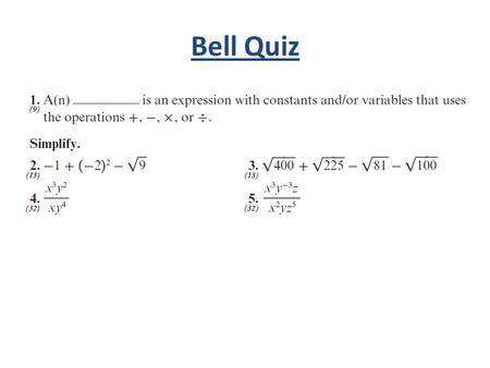 Bell Quiz.