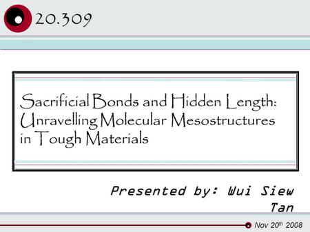 Sacrificial Bonds and Hidden Length: