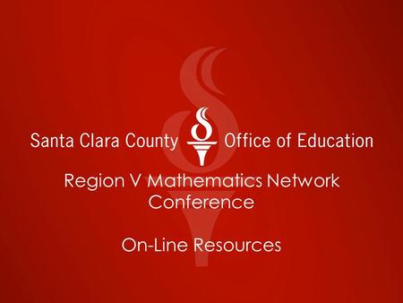 Region V Mathematics Network Conference On-Line Resources.