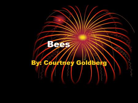 Bees By: Courtney Goldberg. Do you want to learn more about bees? Well if you do read on your going to get freaked out!