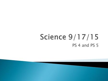 PS 4 and PS 5.  Objective: ◦ To differentiate between physical and chemical properties of a substance and compare physical and chemical changes ◦ I need.