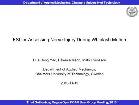 FSI for Assessing Nerve Injury During Whiplash Motion