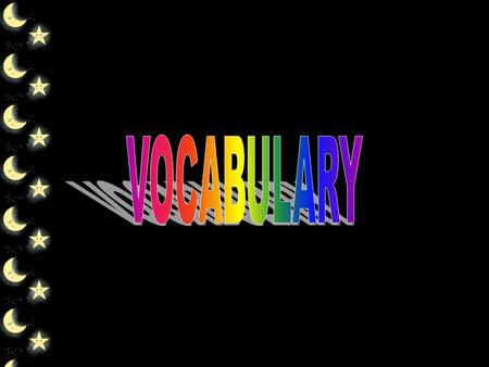 VOCABULARY.