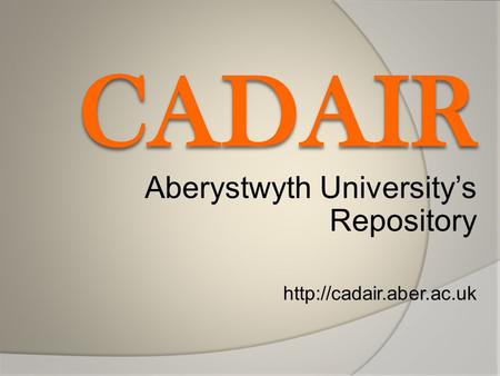 Aberystwyth University’s Repository