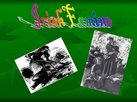 1. Coming of the blight. 1. Coming of the blight. 2. Famine fever. 2. Famine fever. 3. Workhouses. 3. Workhouses. 4. Soup kitchens. 4. Soup kitchens.