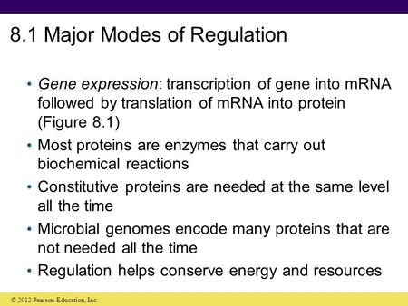 8.1 Major Modes of Regulation